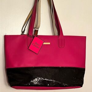 Juicy Couture Pink and Black Sequin Tote